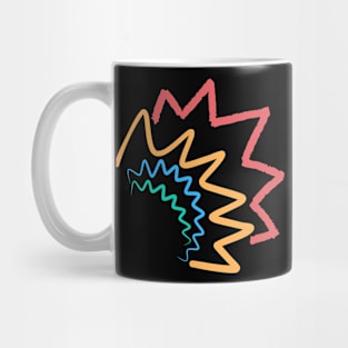 Zigzag Retro Pattern Simpsons Lisa Mug